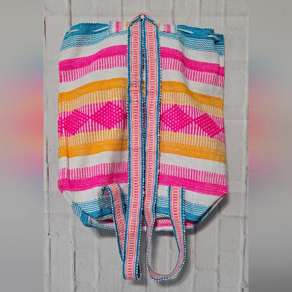 Lillo Drawstring Backpack boho Mexican - Picture 2 of 5